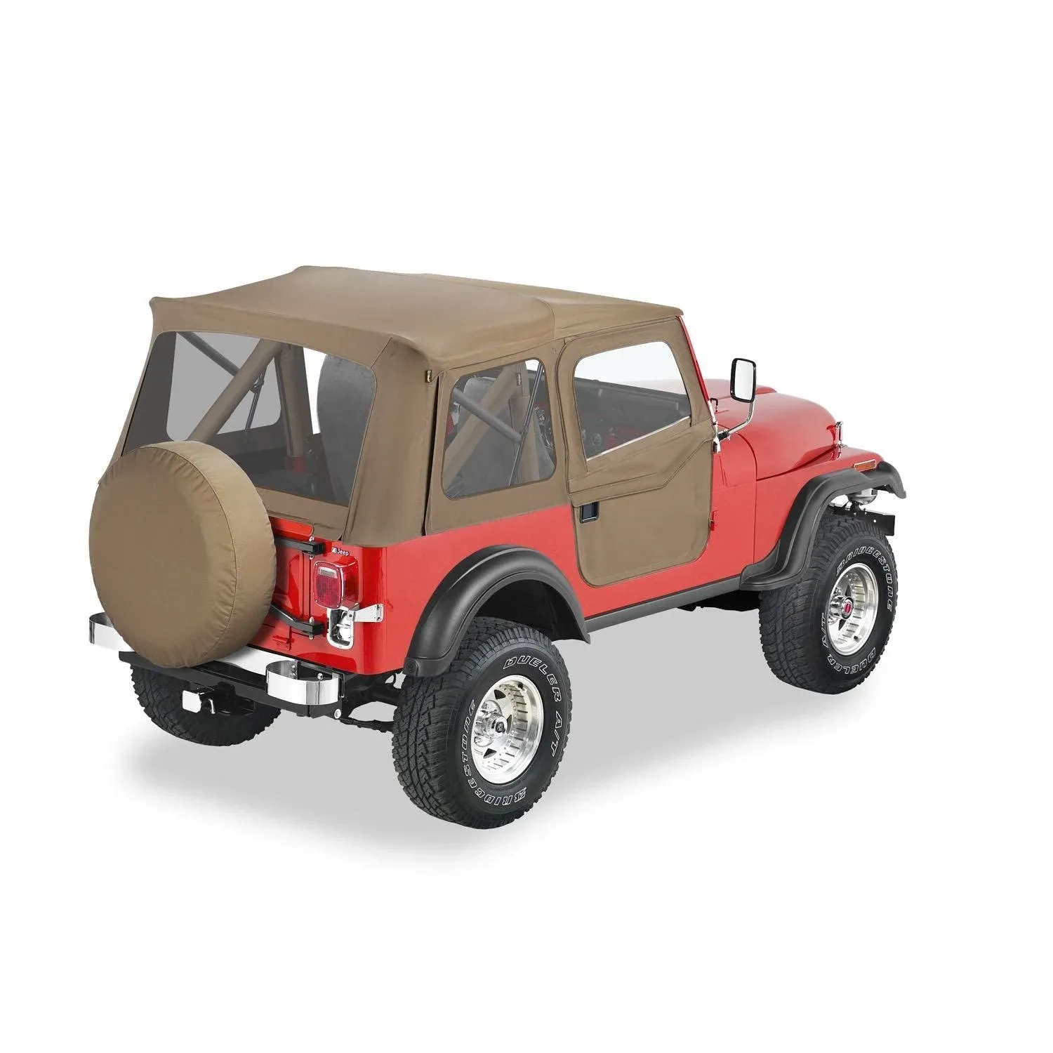 Bestop 51597-04 Replacement Adjustable Tan Fabric Classic Soft Top for 76-83 CJ5