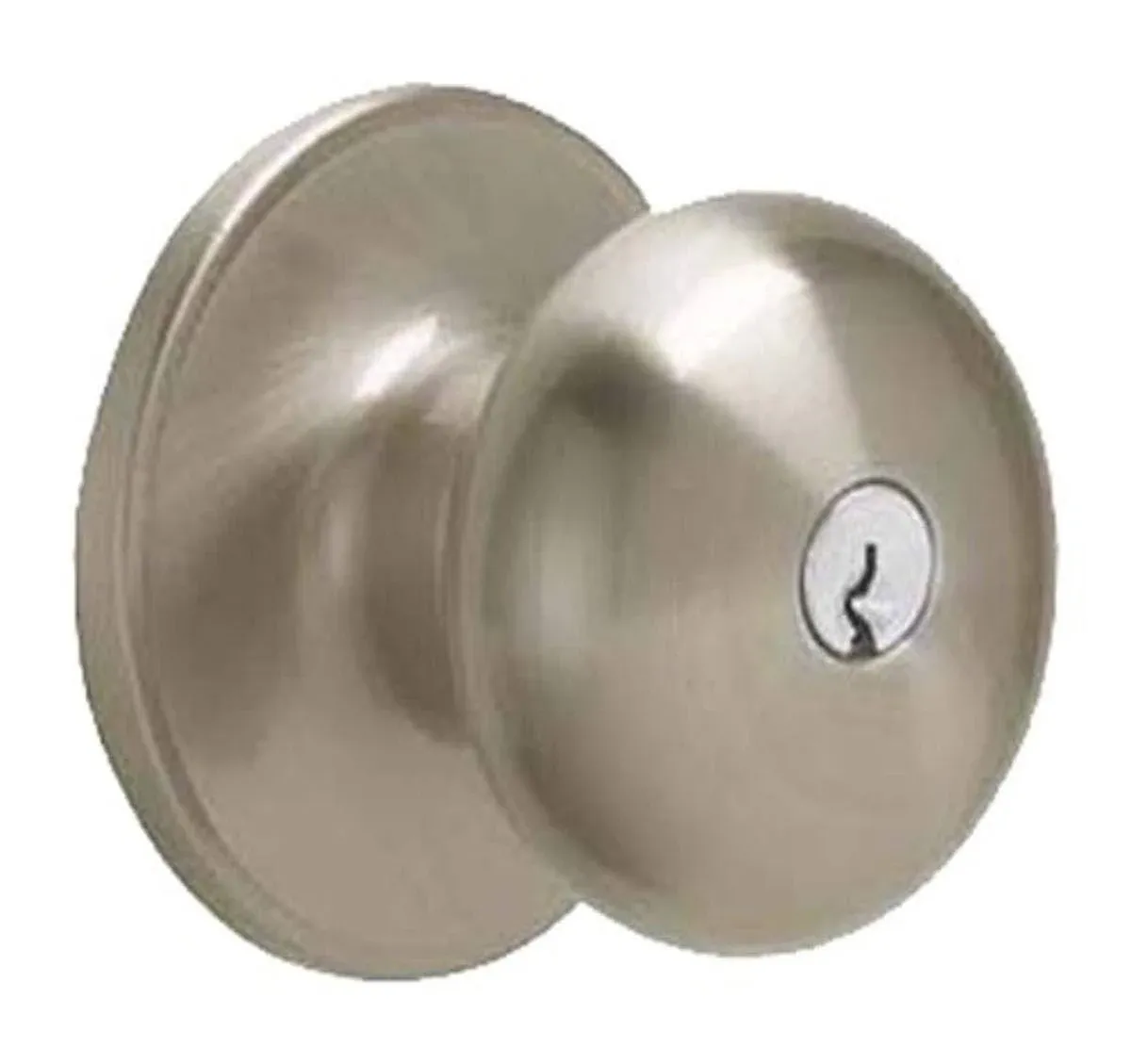 Schlage Indoor Silver - Locking Knob Set - No Key - J54-STR-619