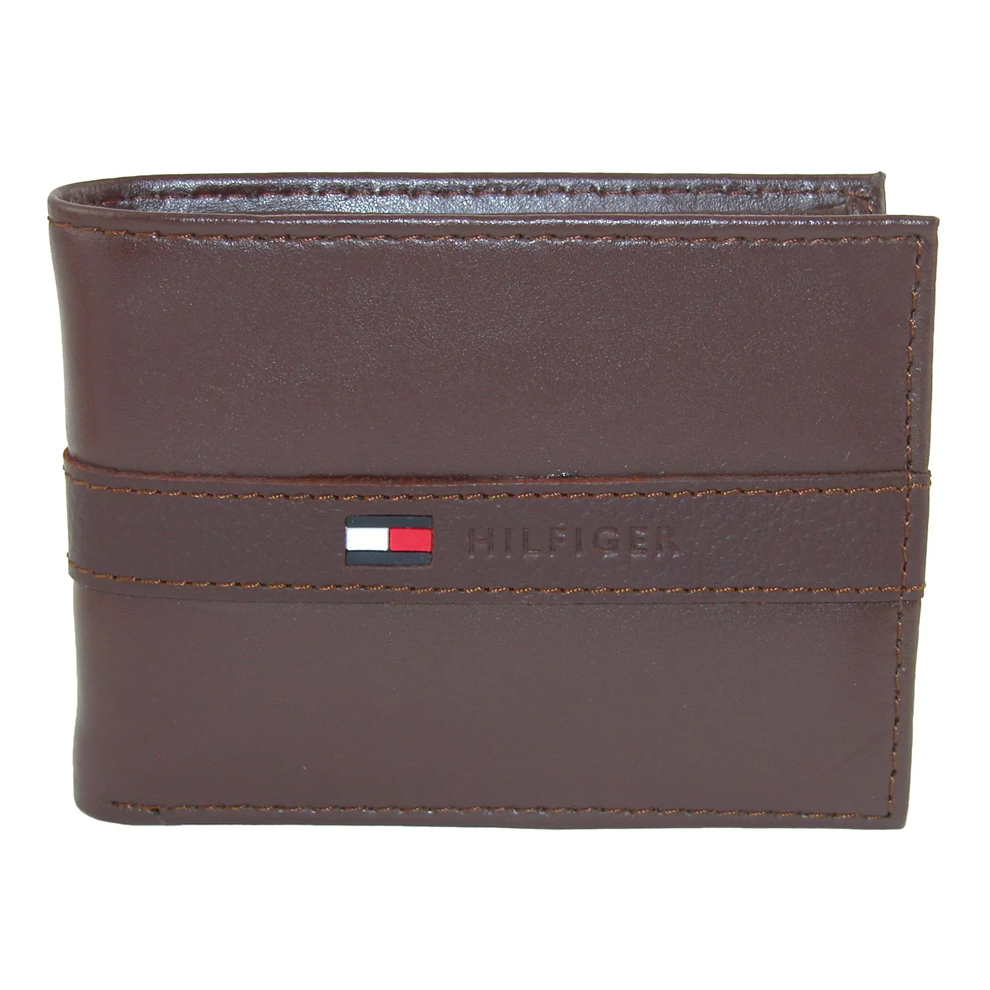 Tommy Hilfiger Men's Leather Ranger Passcase Bifold Wallet