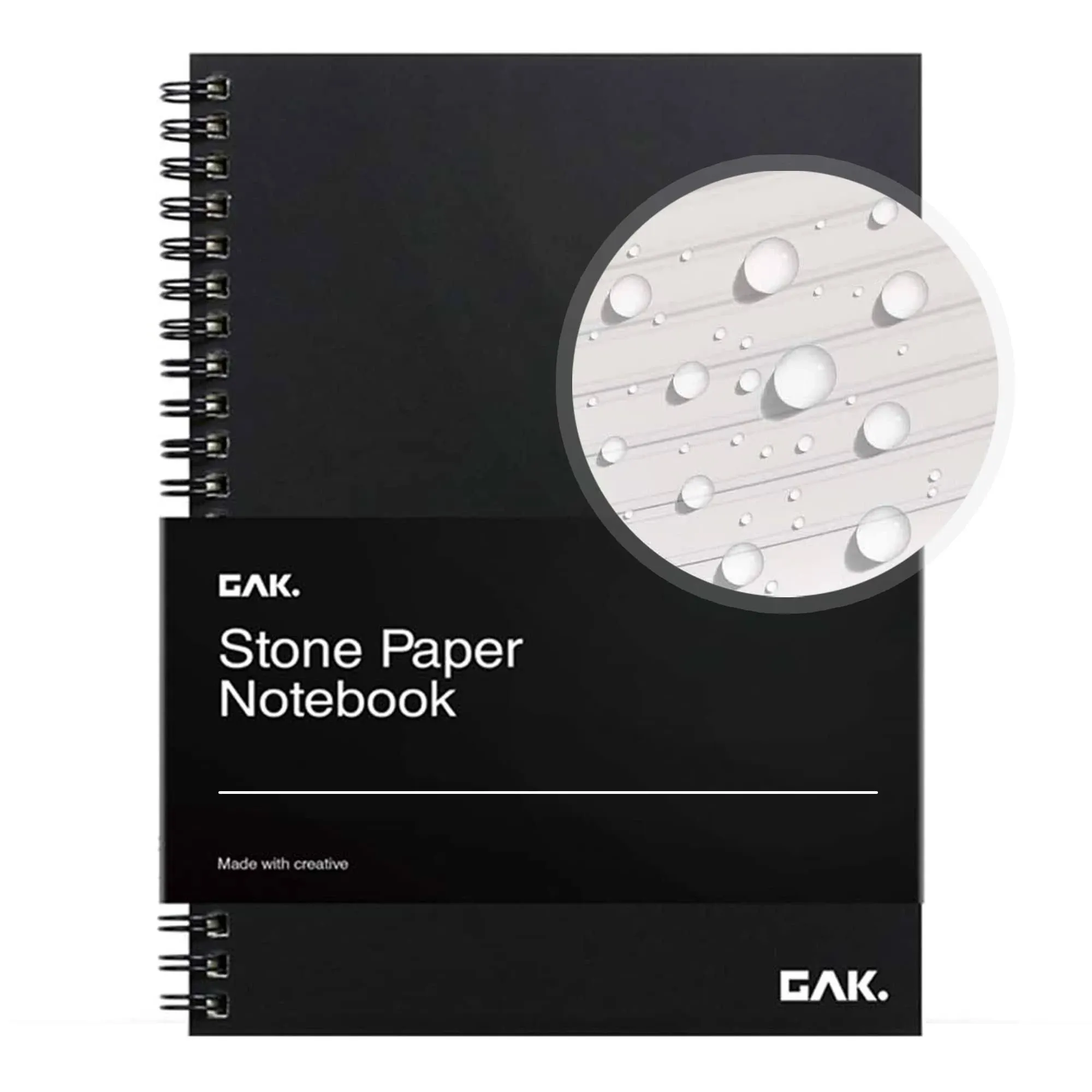 Gak. Stone Paper Waterproof Spiral Notebook