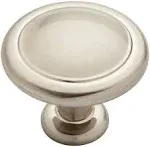 Franklin Brass Round Ringed (10-Pack) Cabinet Knobs Satin Nickel Drawer Knobs Kitchen Cabinet Knobs for Dresser Drawers Pulls and Knobs 1-1/4" Closet Door Knobs P35597K-SN-B