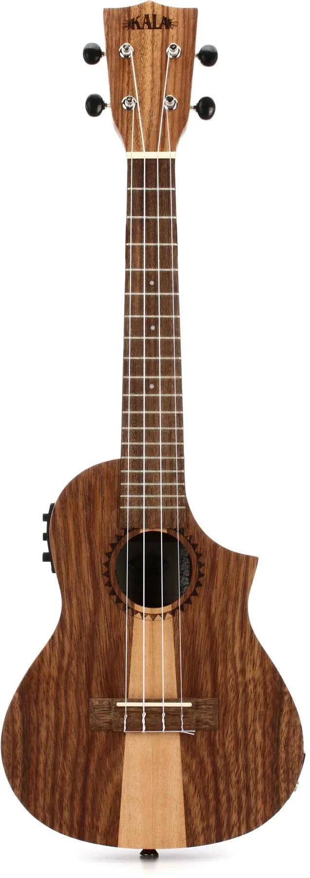 Kala KA-TK-C-CE Exotic Wood Series Teak Tri-Top Concert Ukulele