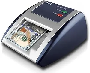 AccuBANKER D450 Counterfeit Money Checker Machine, Magnetic, Infrared, Watermark and Micro-Printing Detection in Less Than 1 Second with Audible and Visual Alert for Suspicious Bill