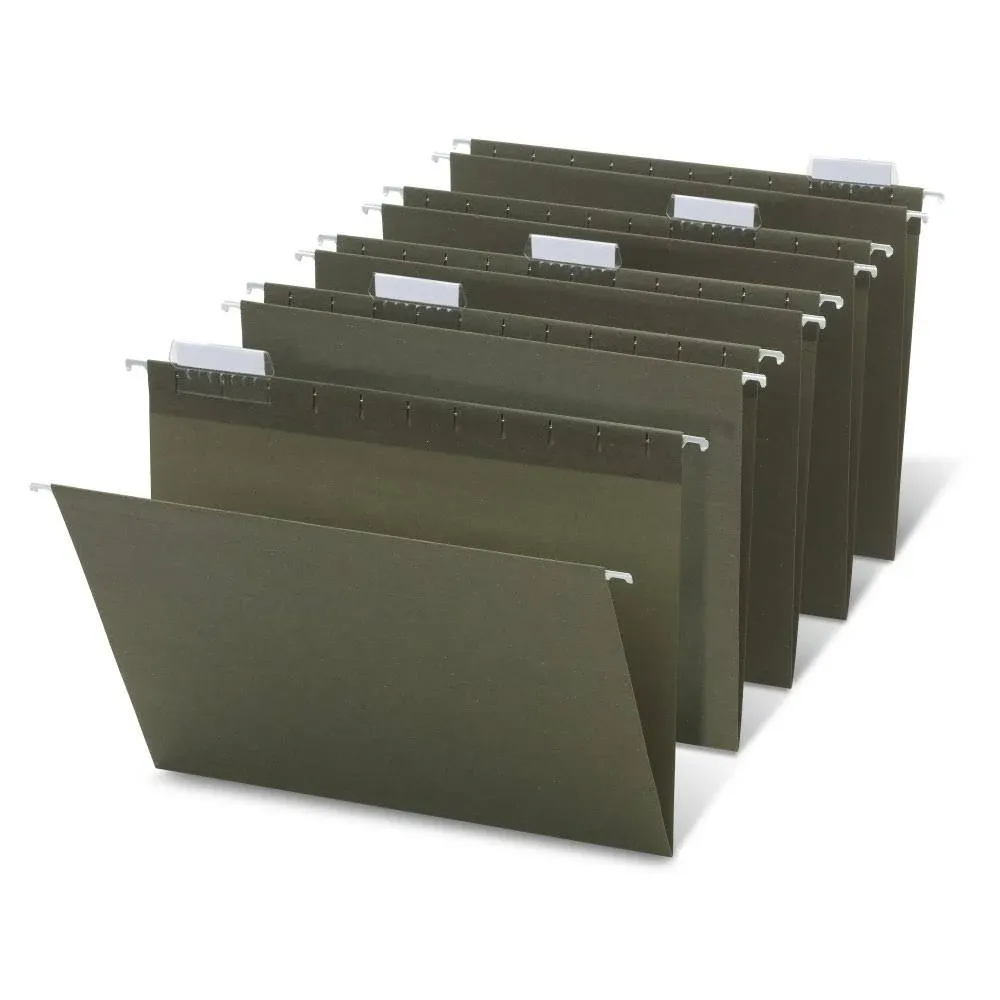 Office Depot 5-Tab Hanging Folder Letter Size Green 25 Count - 100% Recycled!!