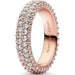 Pandora Timeless Pave Double-row 14k Rose gold-plated ring 182629C01-56