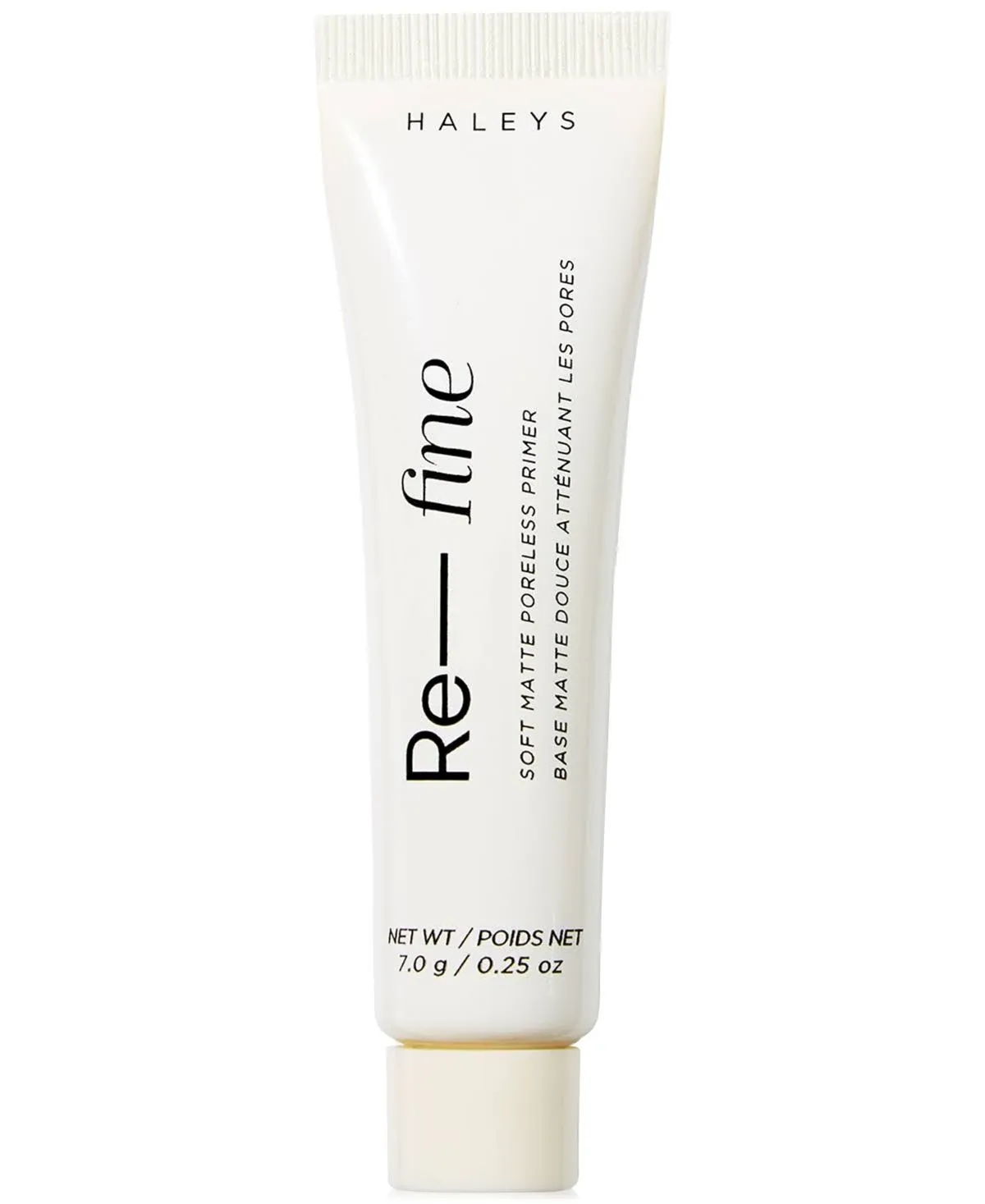 HALEYS Re-fine Soft Matte Poreless Primer (0.25 oz), Lightweight, Extends Makeup Longwear, Grips, Smooths, Blurs, Fills in Pores and fine lines, for All Skin Types + Tones, Cruelty + Fragrance-Free