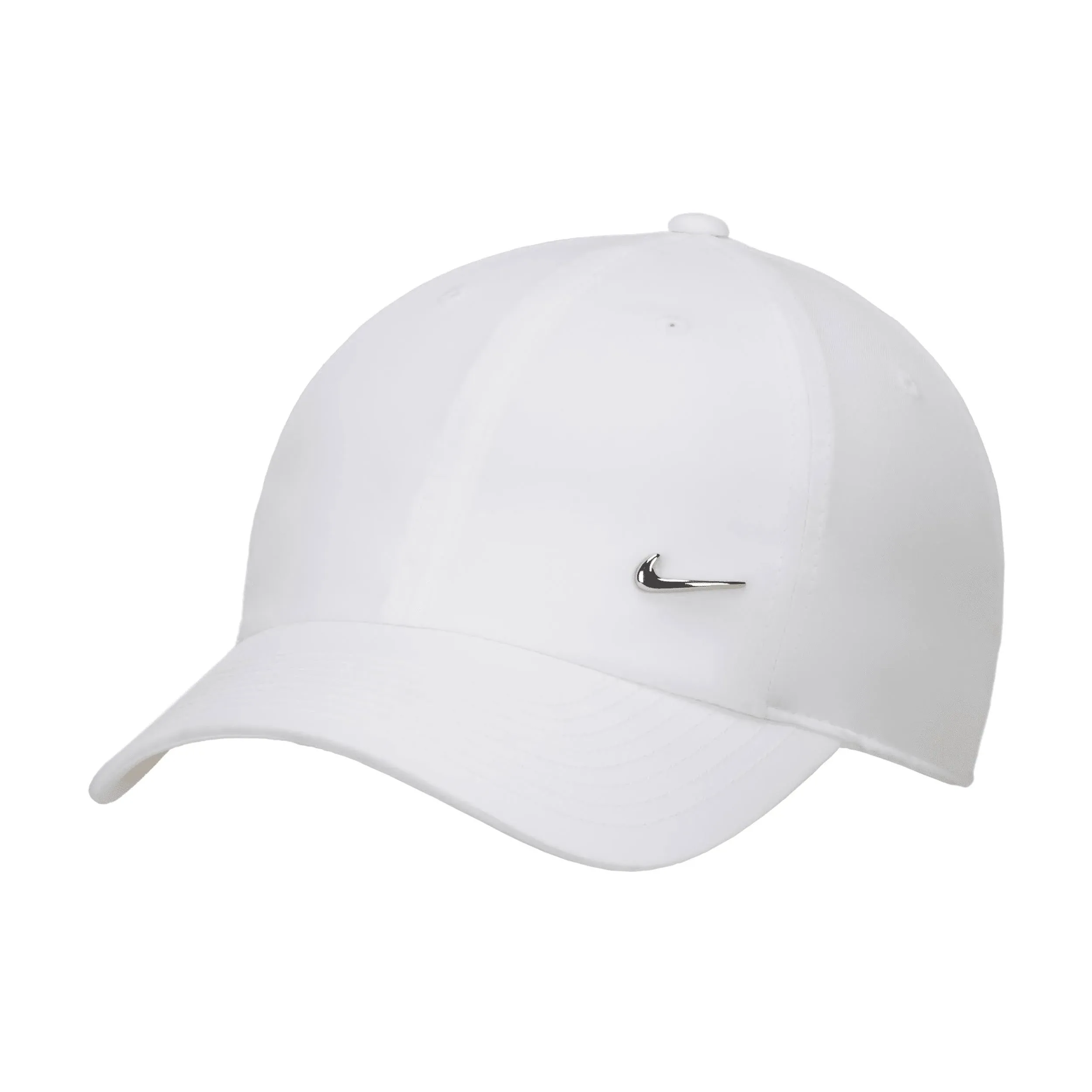 Nike Dri-Fit Club Unstructured Metal Swoosh Cap 'White/Metallic Silver' S/M