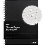 GAK. Stone Paper Waterproof Spiral Notebook, 7.20”x10.11”, 50 Sheets, Durable Notebook, Eco-Friendly Mineral Stone Paper Notebook, Waterproof