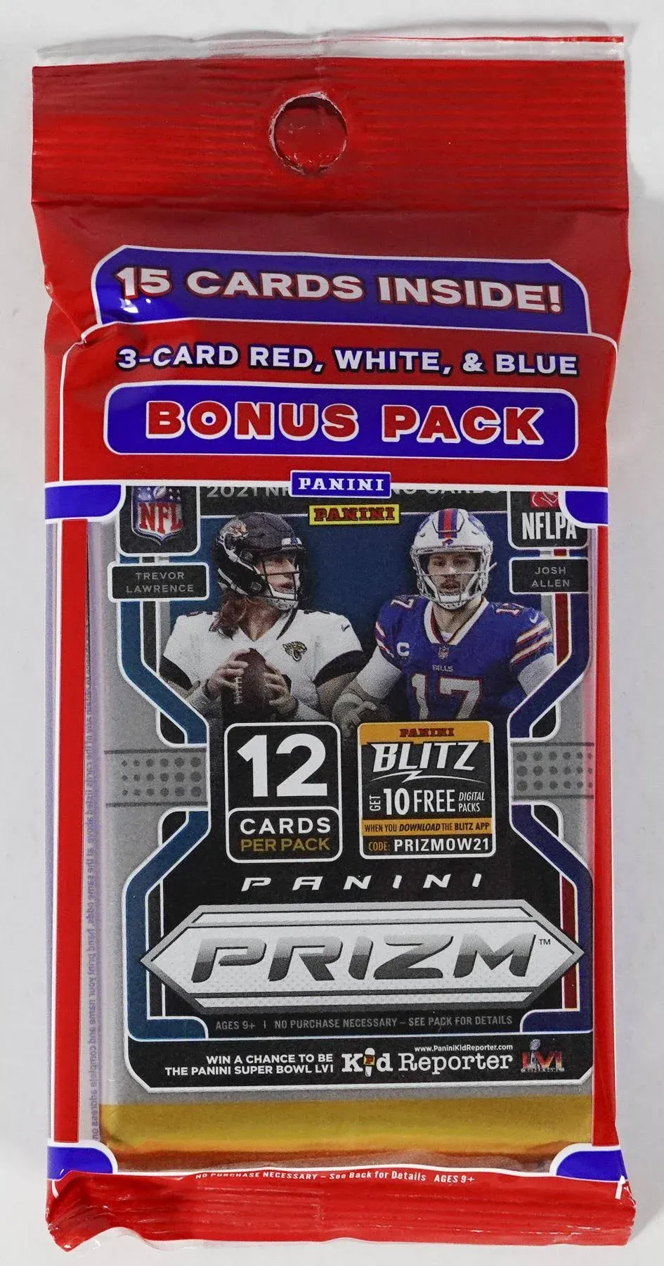 2021 Panini Prizm NFL Football CELLO FAT PACK 15 Cards - Brand New Sealed