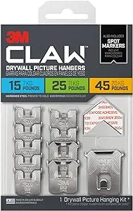 3M Claw Drywall Picture Hanging Set 45 lb 10 pc