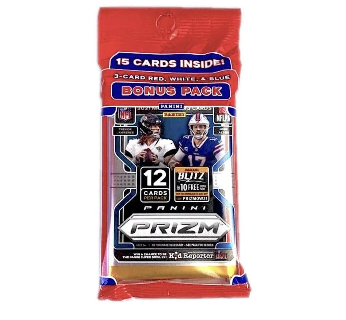 2021 PANINI PRIZM NFL FOOTBALL CELLO PACK RED WHITE BLUE LAWRENCE JONES LANCE RC