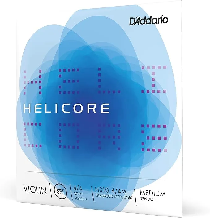 D'Addario 4/4 Medium Helicore Violin String Set