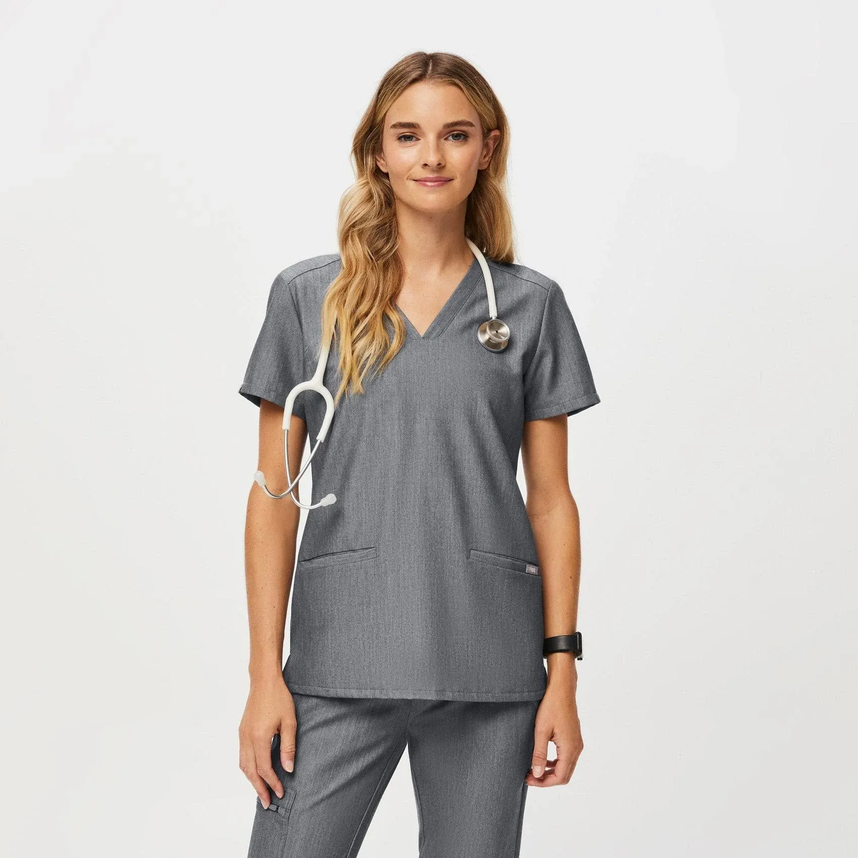 Figs Tops | Figs Casma Three-Pocket Scrub Top - Nwt | Color: Gray | Size: S | _Jens_Addiction's Closet