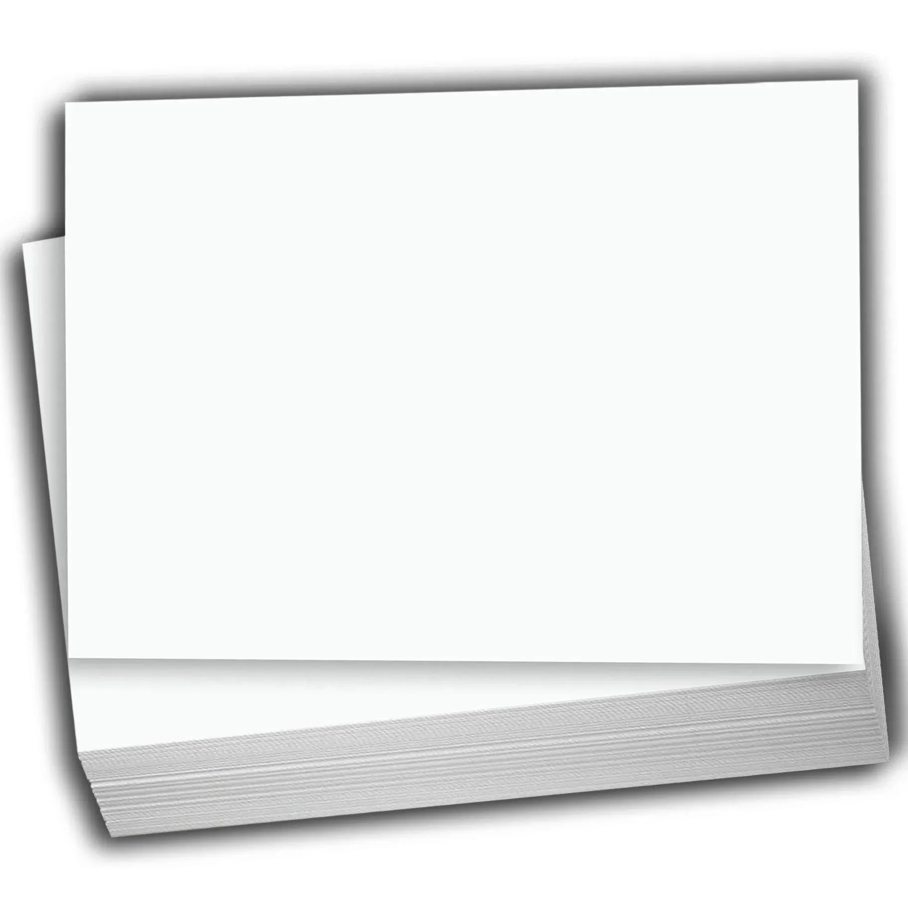 Hamilco Blank Index Cards Flat 5 1/2" x 8 1/2" Card Stock 65lb Cover White Cardstock Paper 100 Pack (100 Cards) Bright