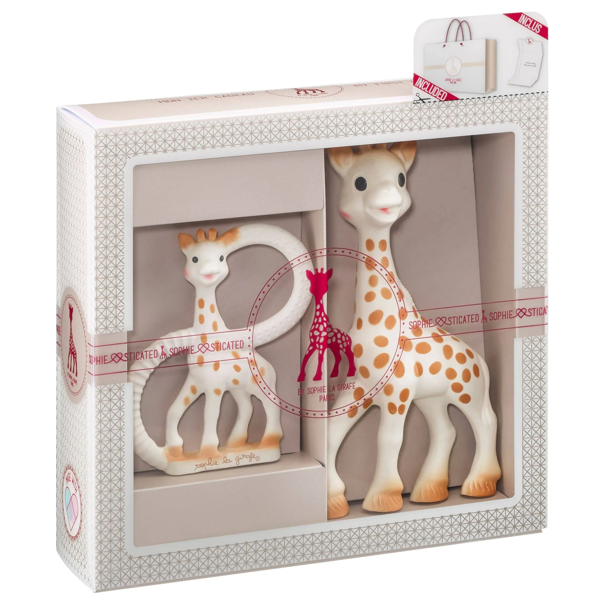 Sophie La Girafe Baby Teething Toy & Ring Gift Set