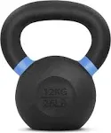 Yes4All Powder Coated Cast Iron Kettlebell Strength Training Kettlebells Weight Set for Full Body Workout, Home Gym