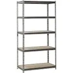 edsal Muscle Rack Steel Heavy Duty 5-Tier Utility Shelving Unit (36-in W x 18-in D x 72-in H) Multiple Colors/Finishes, (800-lb Capacity Per Shelf)