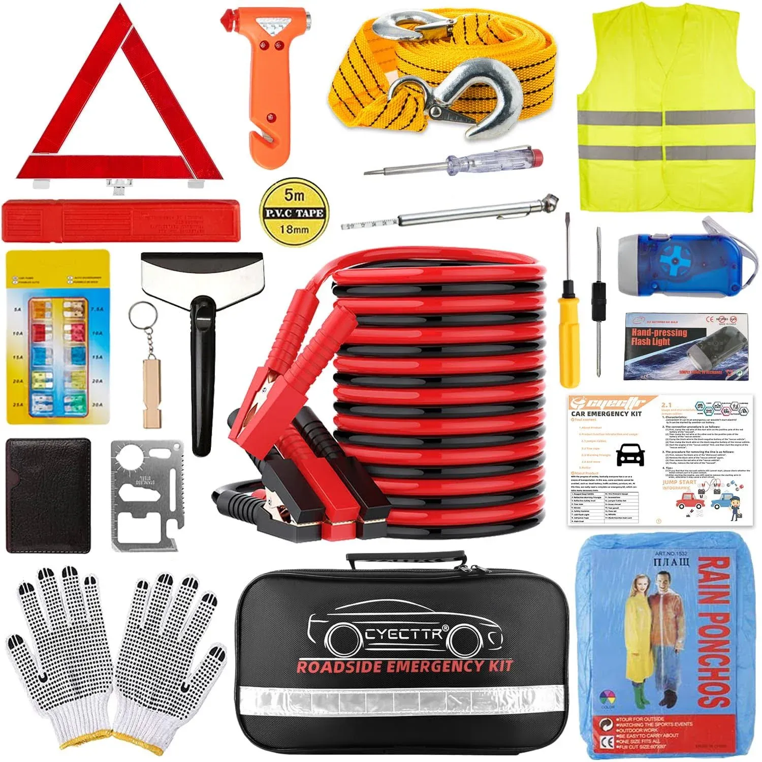 CYECTTR Car Roadside Emergency Kit