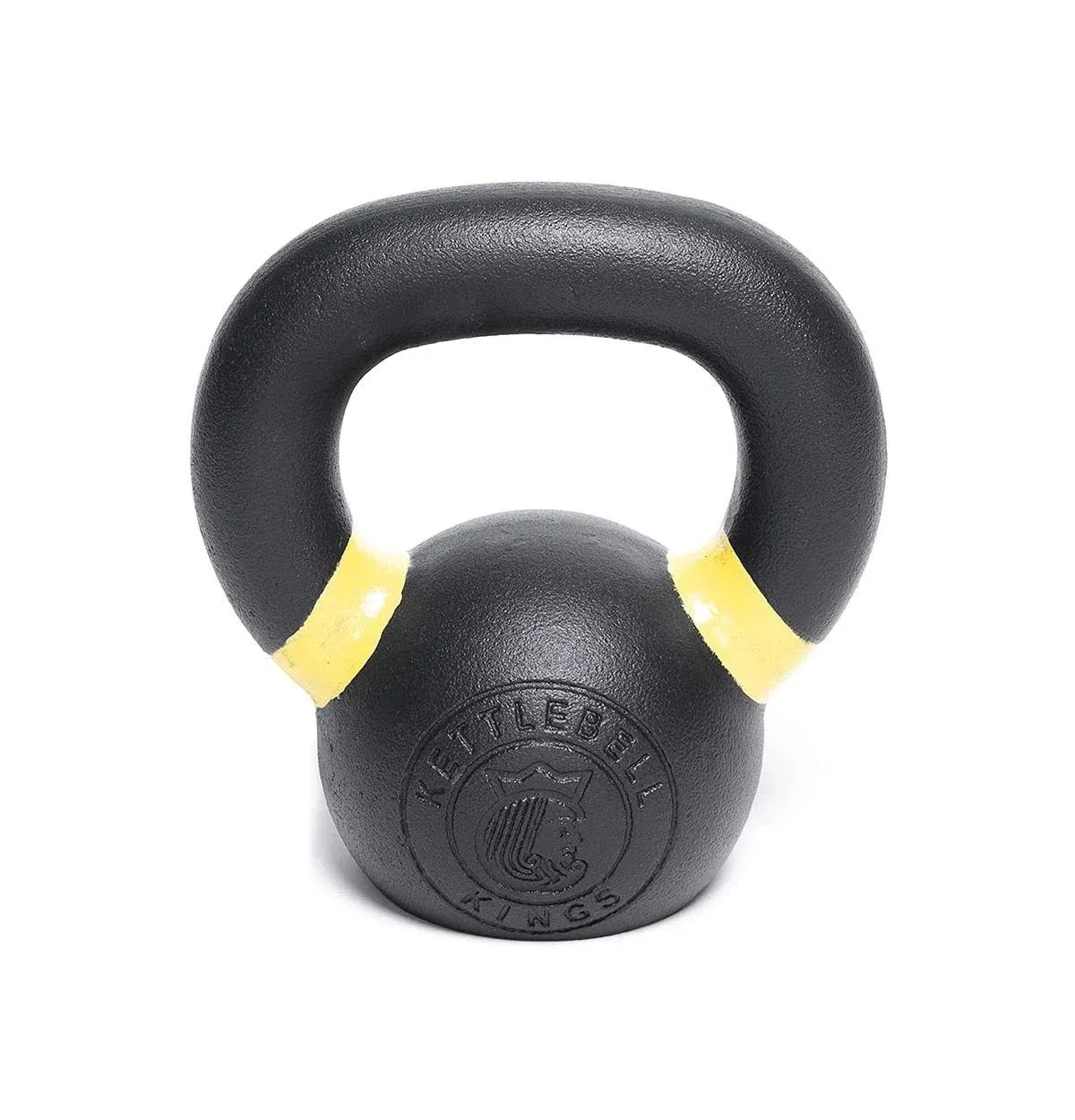 Kettlebell Kings ‎‎ ‎10.95" x 9.55" Powder Coat Kettlebell Weights for Durability, Rust Resistance & Longevity - Black