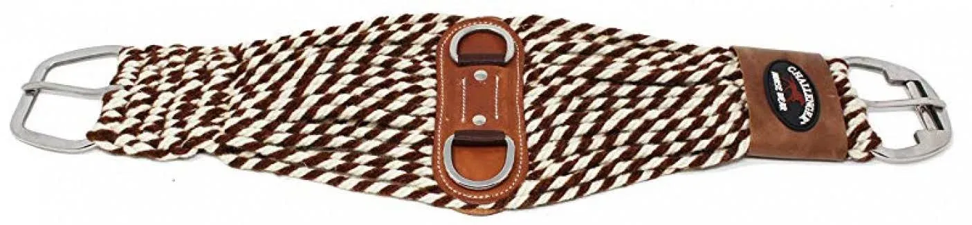 Challenger 26 Horse Western 27 Strand Double Weave Two-Tone Mohair Roper Cinch ...