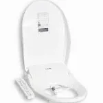 Electric Bidet Seat for Elongated Toilet with Unlimited Heated Water, Heated Seat, Dryer, Control Panel in White