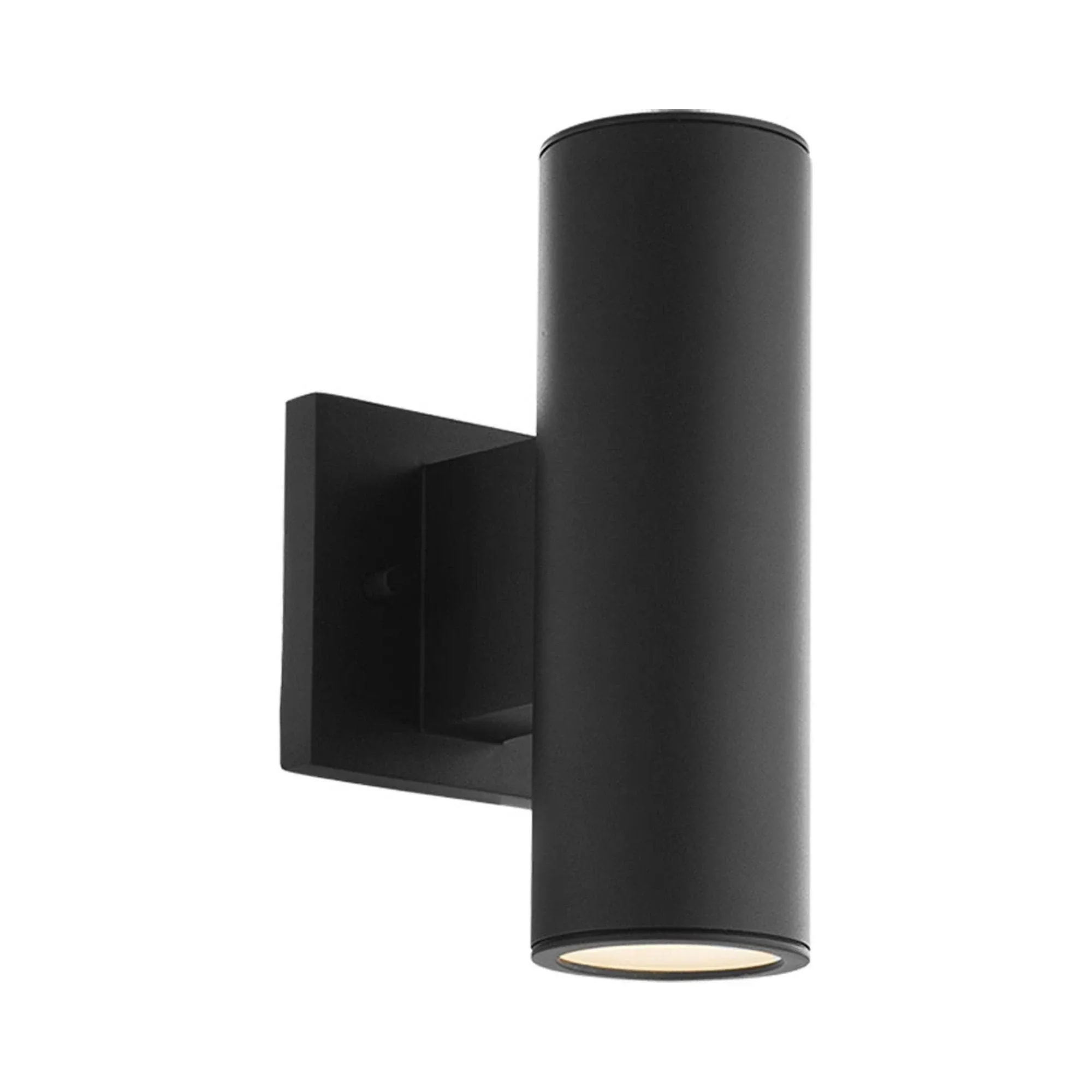 Cylinder Black LED Double Up and Down Outdoor Wall Cylinder Light, 3000K