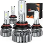 9005/HB3 9006/HB4 LED Headlight Bulb Kit 100W Hi/Lo Beam 6000K White 20000LM 4PC