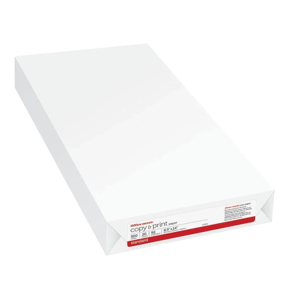 Office Depot Multi-Use Printer & Copy Paper Legal Size 20 Lb