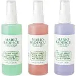 Mario Badescu Spritz Mist Glow Set Rosewater Cucumber Lavendar Face Spray Mist