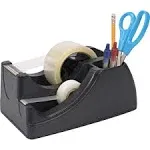 Officemate Recycled 2-in-1 Heavy Duty Tape Dispenser, Black