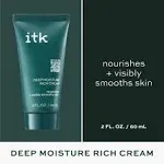 ITK Deep Moisture Rich Face Cream for Dry Skin with Hyaluronic Acid + Shea Butter, 2 oz