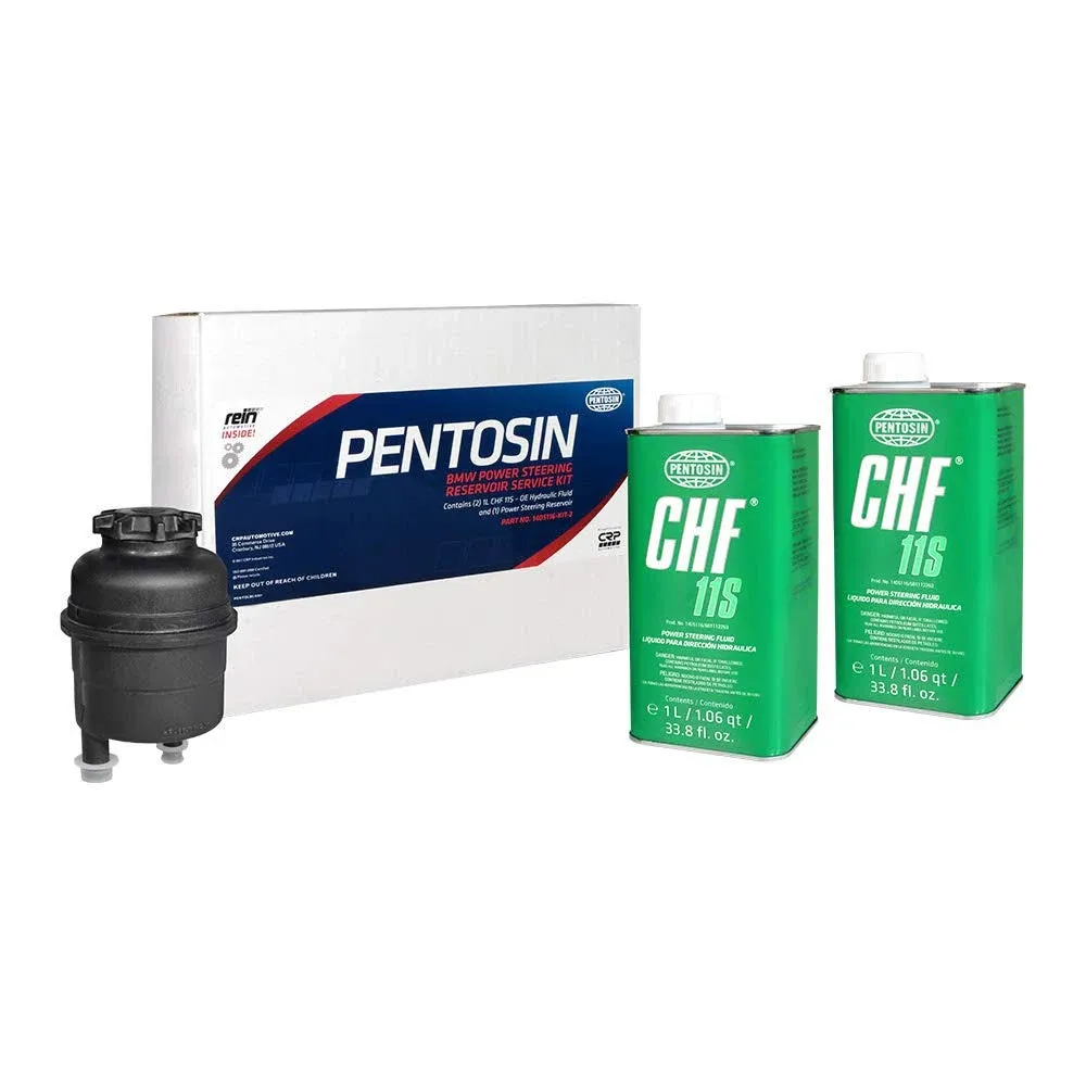 Pentosin 1405116-KIT-2 Power Steering Service Kit with 2L of CHF 11S Fluid and a Rein Power Steering Reservoir for Select BMW Vehicles