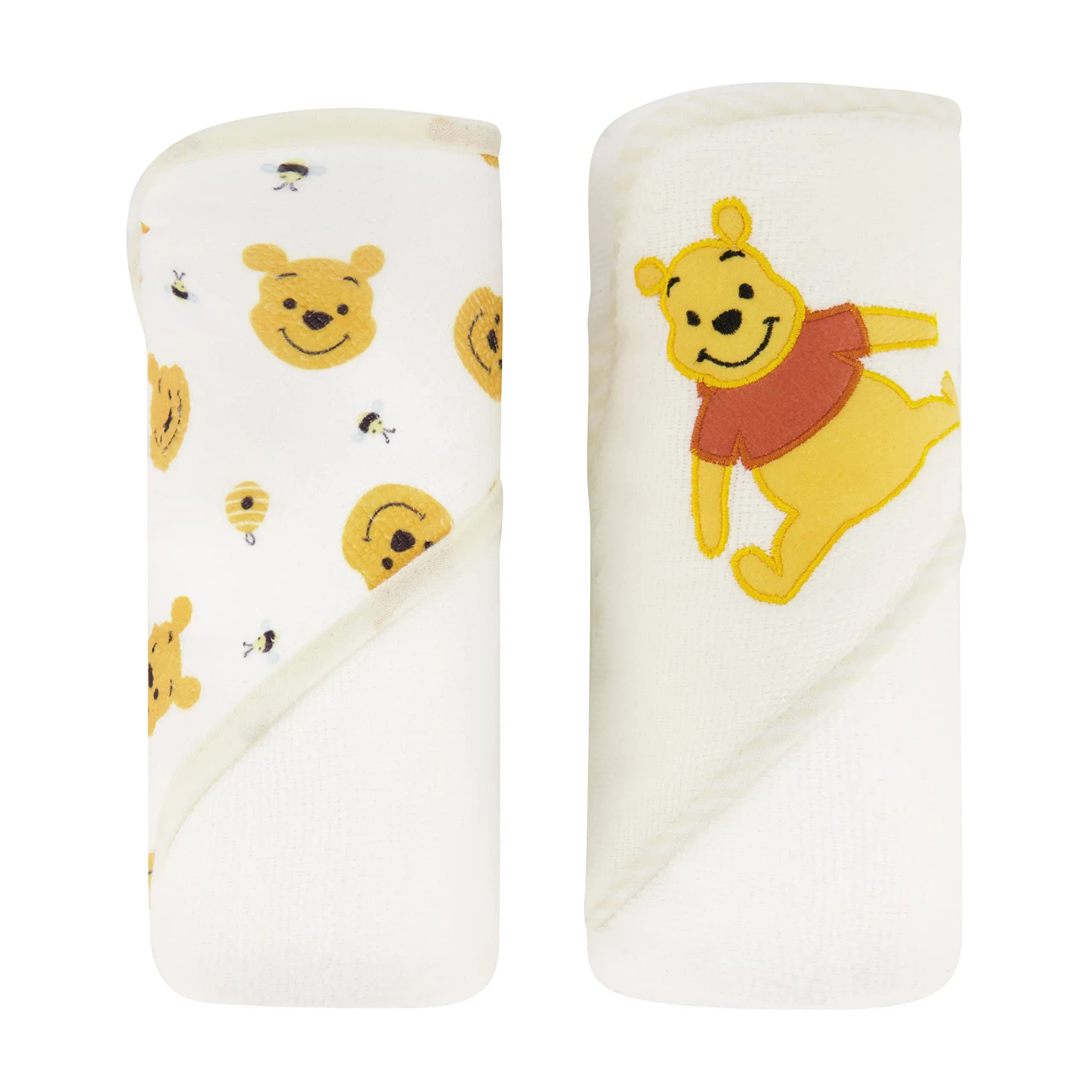 Disney Winnie The Pooh Hooded Baby Towel 2 Pack