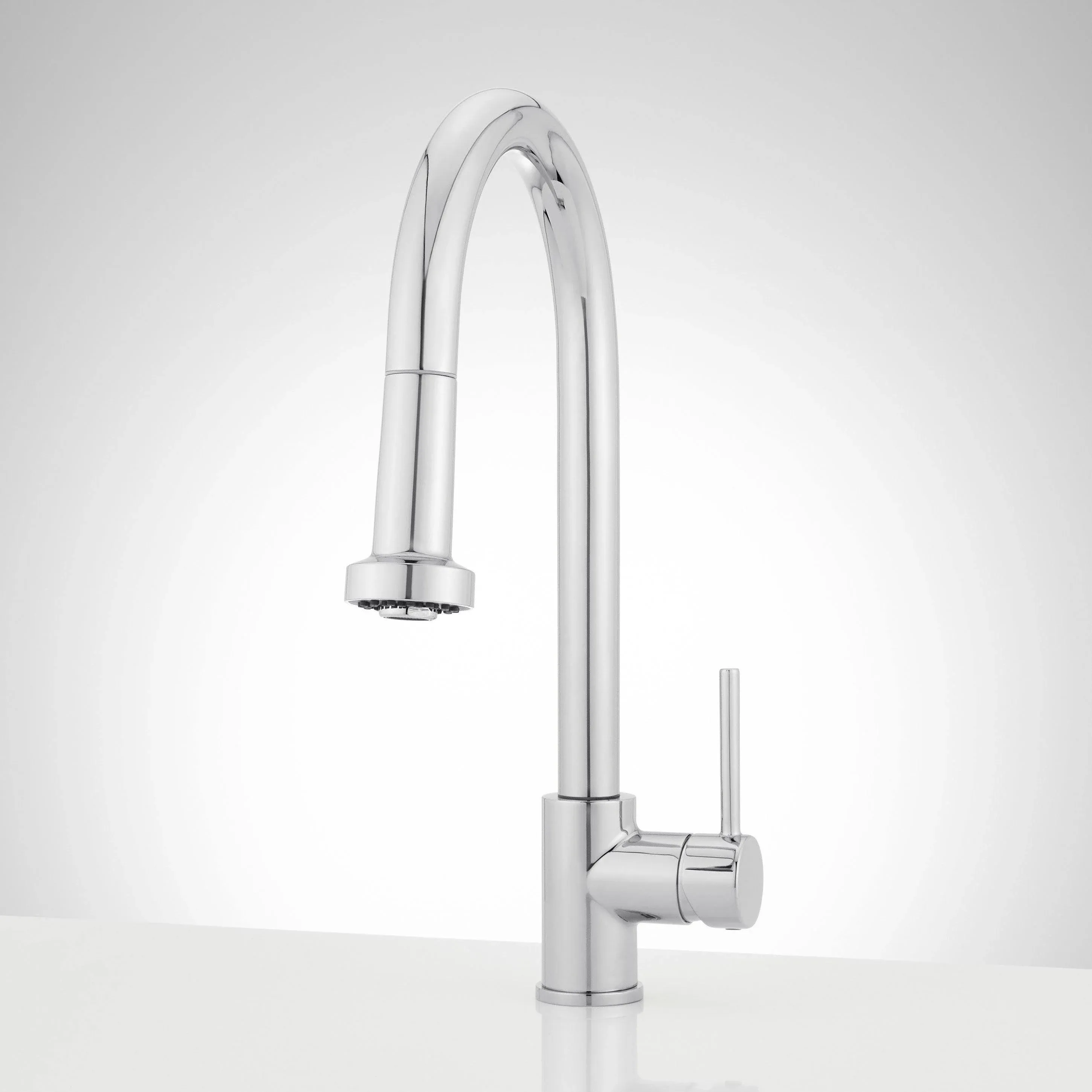 Signature Hardware Ridgeway Single Handle Pull Down Sprayer Kitchen Faucet in ...