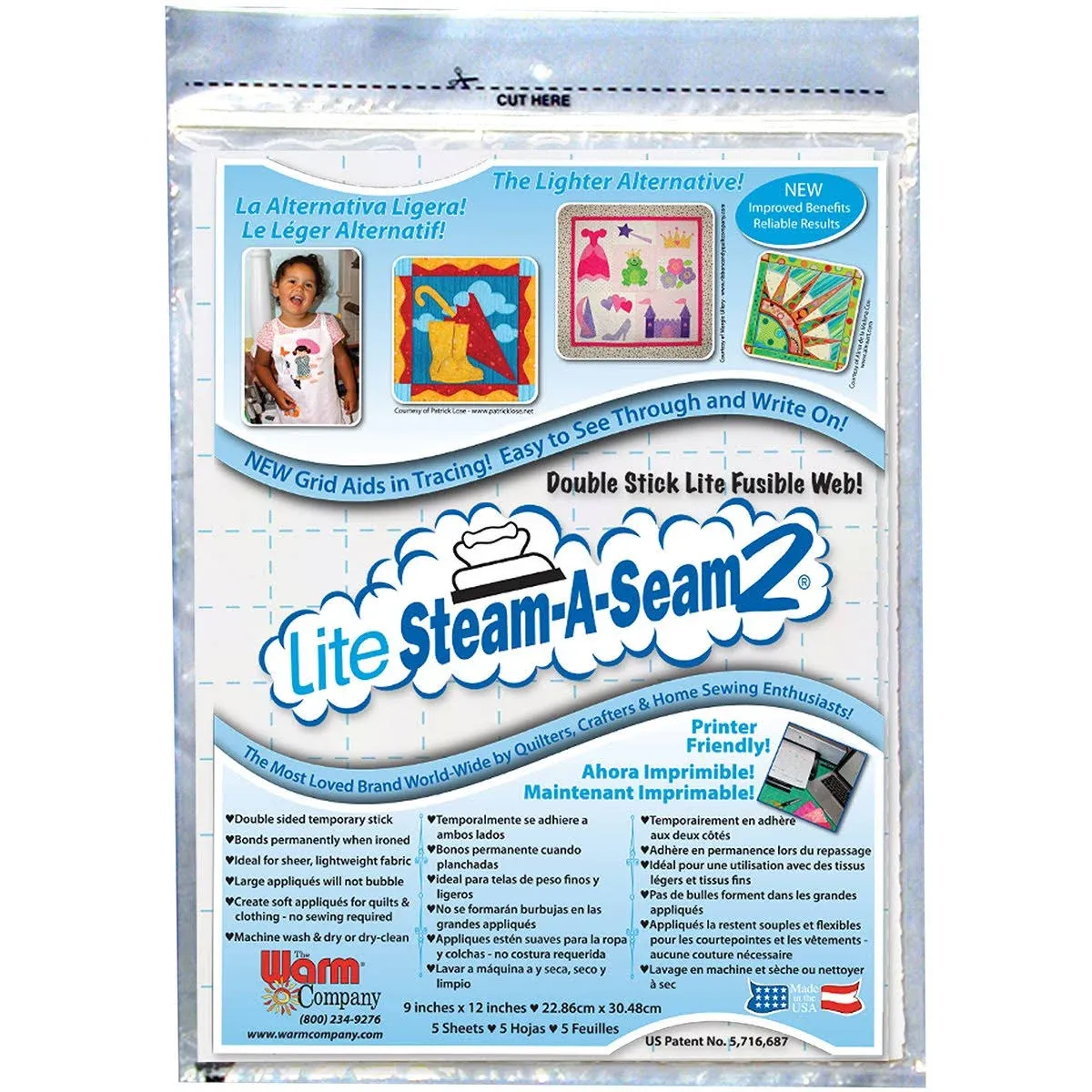 The Warm Company Steam-A-Seam 2 Fusible Web - 5 count