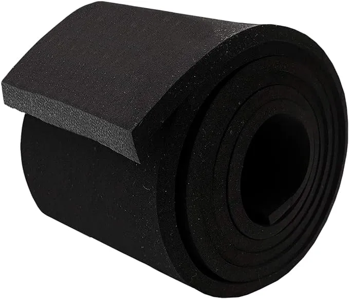 Neoprene Foam Strip Roll by Dualplex, 4" Wide x 10' Long x 1/4" Thick, Weather Seal High Density Stripping – Weather Strip Roll Insulation Foam Strips - 10 Feet Long