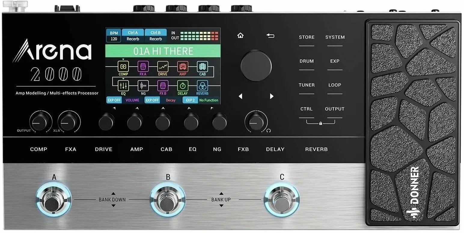 Donner Arena2000 Multi Effects Pedal Guitar Pedals with 278 Effects