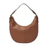 Fossil Harwell Crescent Bag, Brown, Leather