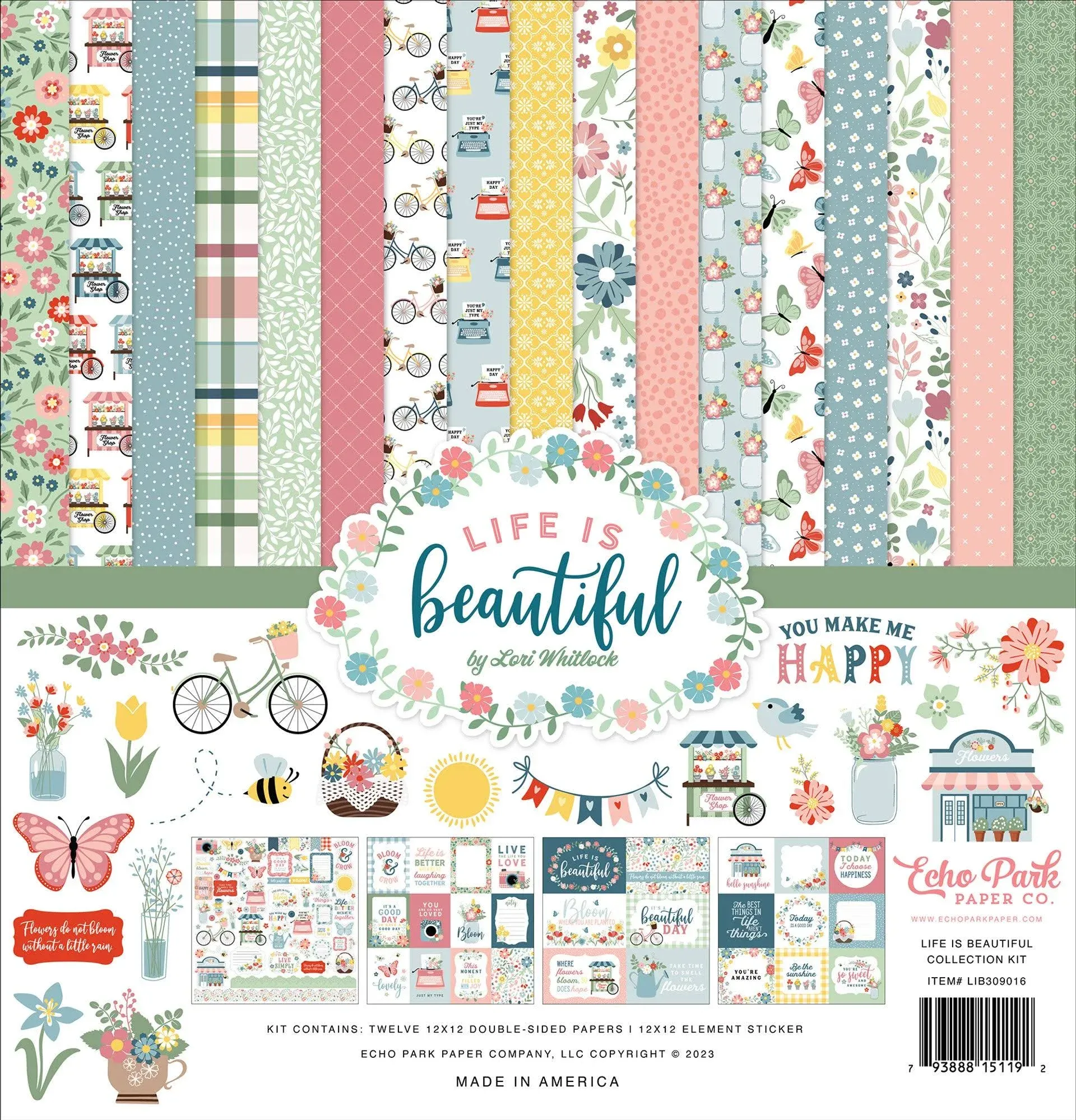 ECHO PARK PAPER COMPANY Life is Beautiful Echo Park Collection Kit 12"X12"