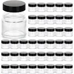 2oz Glass Jars 40 Pack, Hoa Kinh Mini Round Clear Glass Jars 2oz-40Pack-002