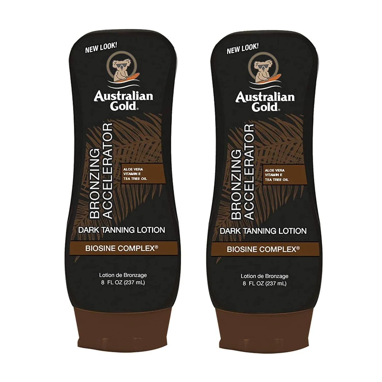 Australian Gold 2 Pack Dark Tanning Accelerator Lotion With Bronzer - 8 oz each