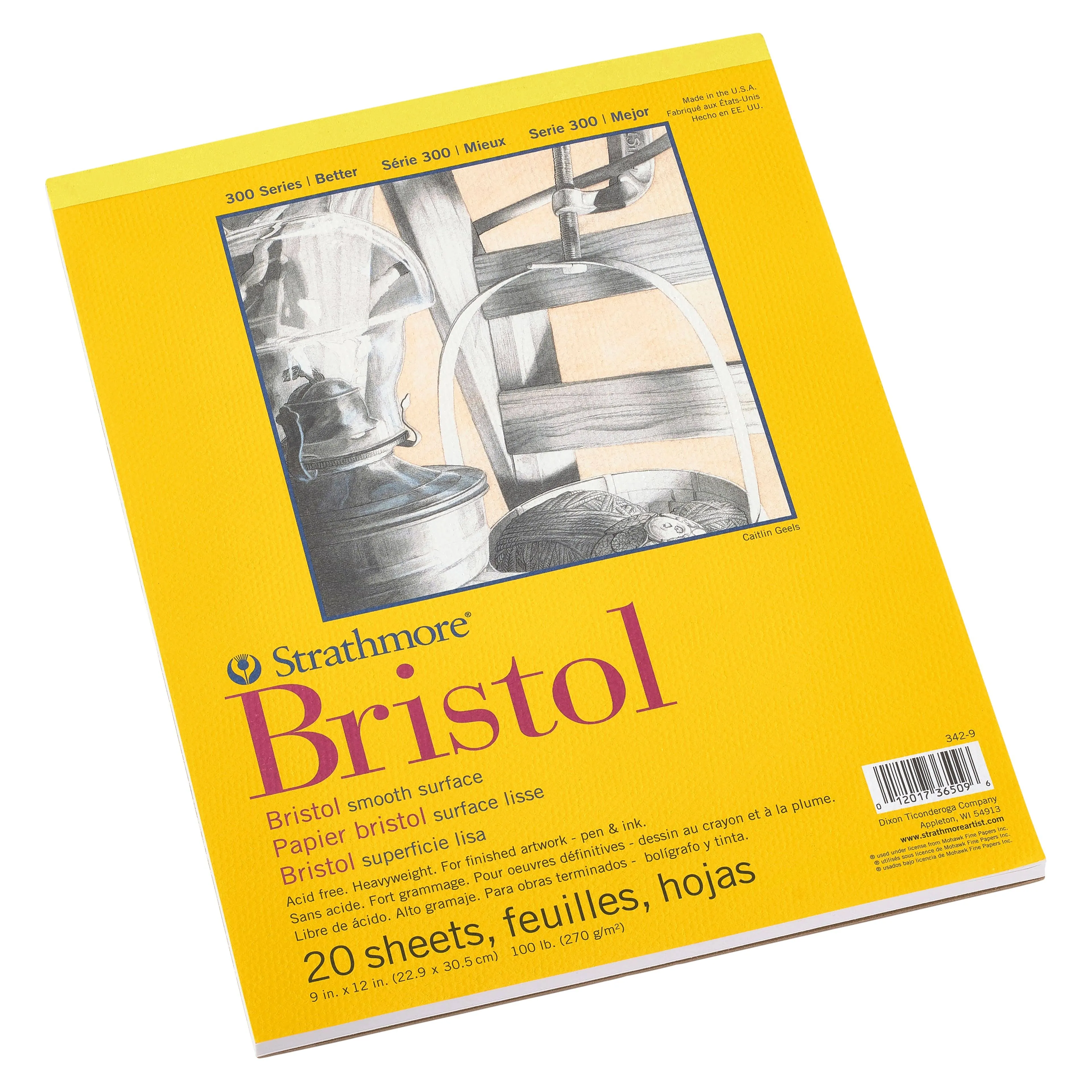 Strathmore 300 Series Bristol Pad - 9" x 12" Smooth 20 Sheets