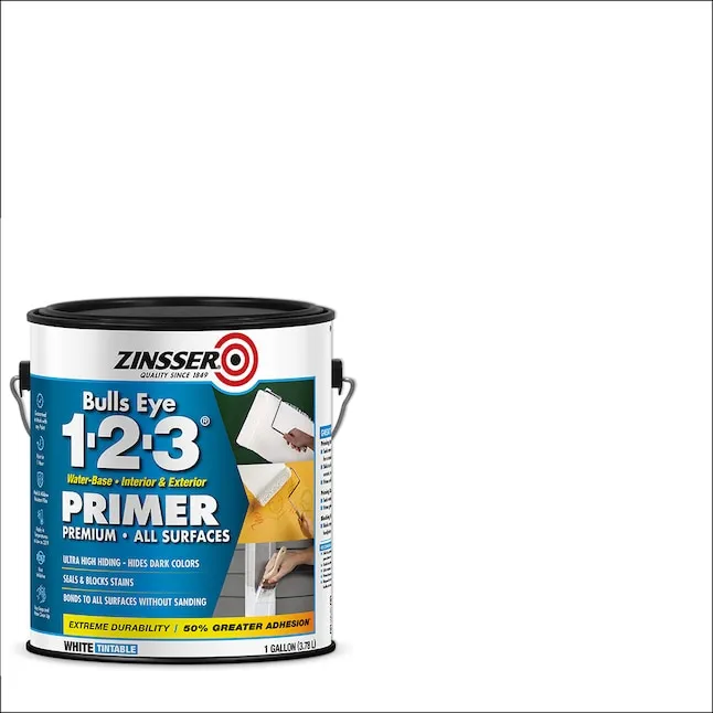 Zinsser Bulls Eye 123 White Water-Based Styrenated Acrylic Primer and Sealer 1 gal 