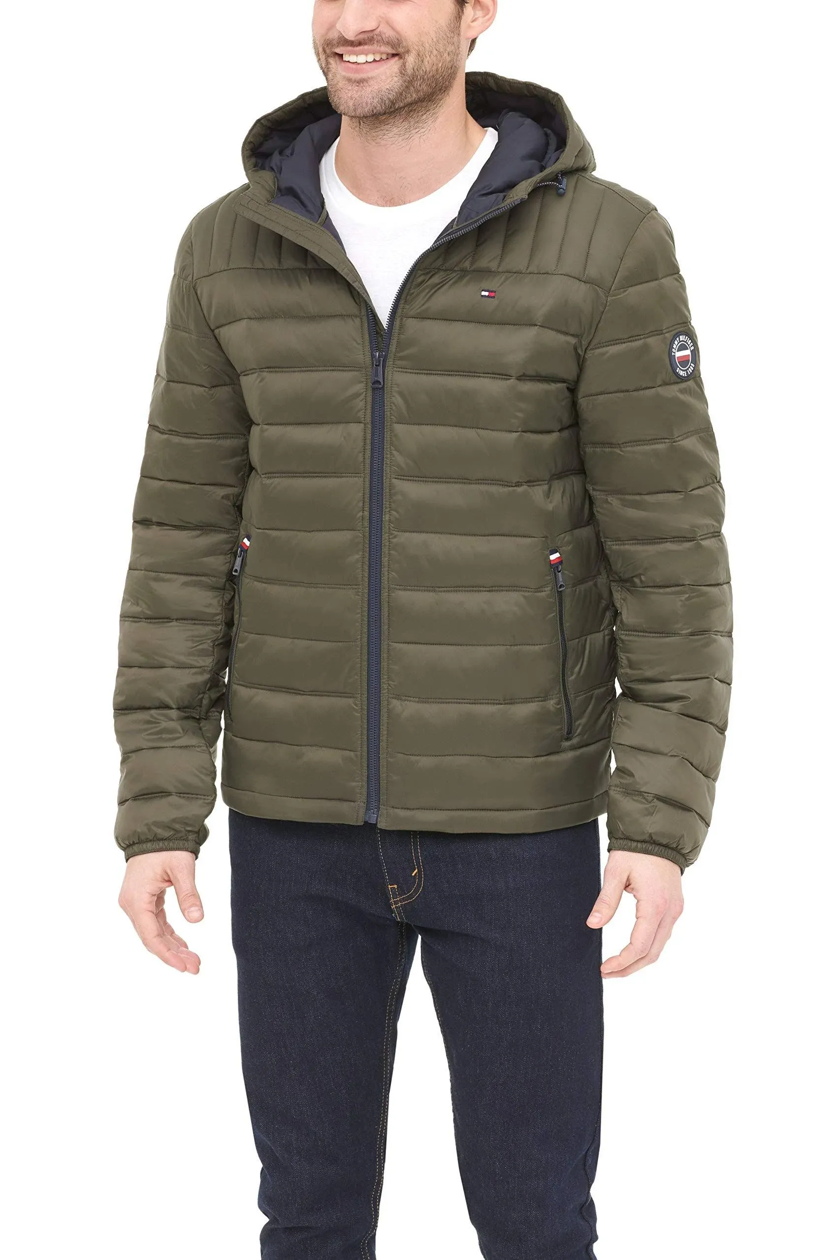 Tommy Hilfiger Men's Water Resistant Ultra Loft Filled Hooded Puffer Jacket