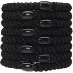 L. Erickson Grab & Go Ponytail Holders - Set of Eight - Black