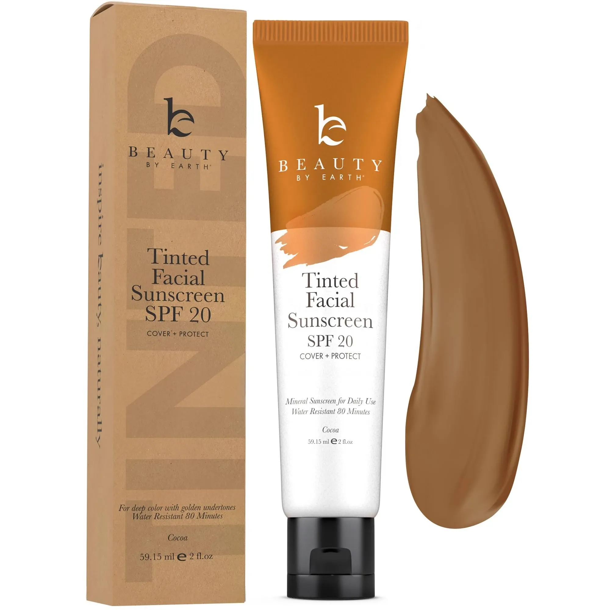 Beauty by Earth Tinted Facial Sunscreen SPF 20 - Cocoa