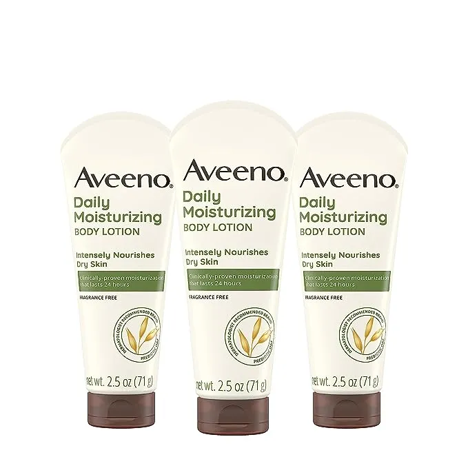 Aveeno Daily Moisturizing Oat Lotion for Dry Skin, 3 x 2.5 fl. oz