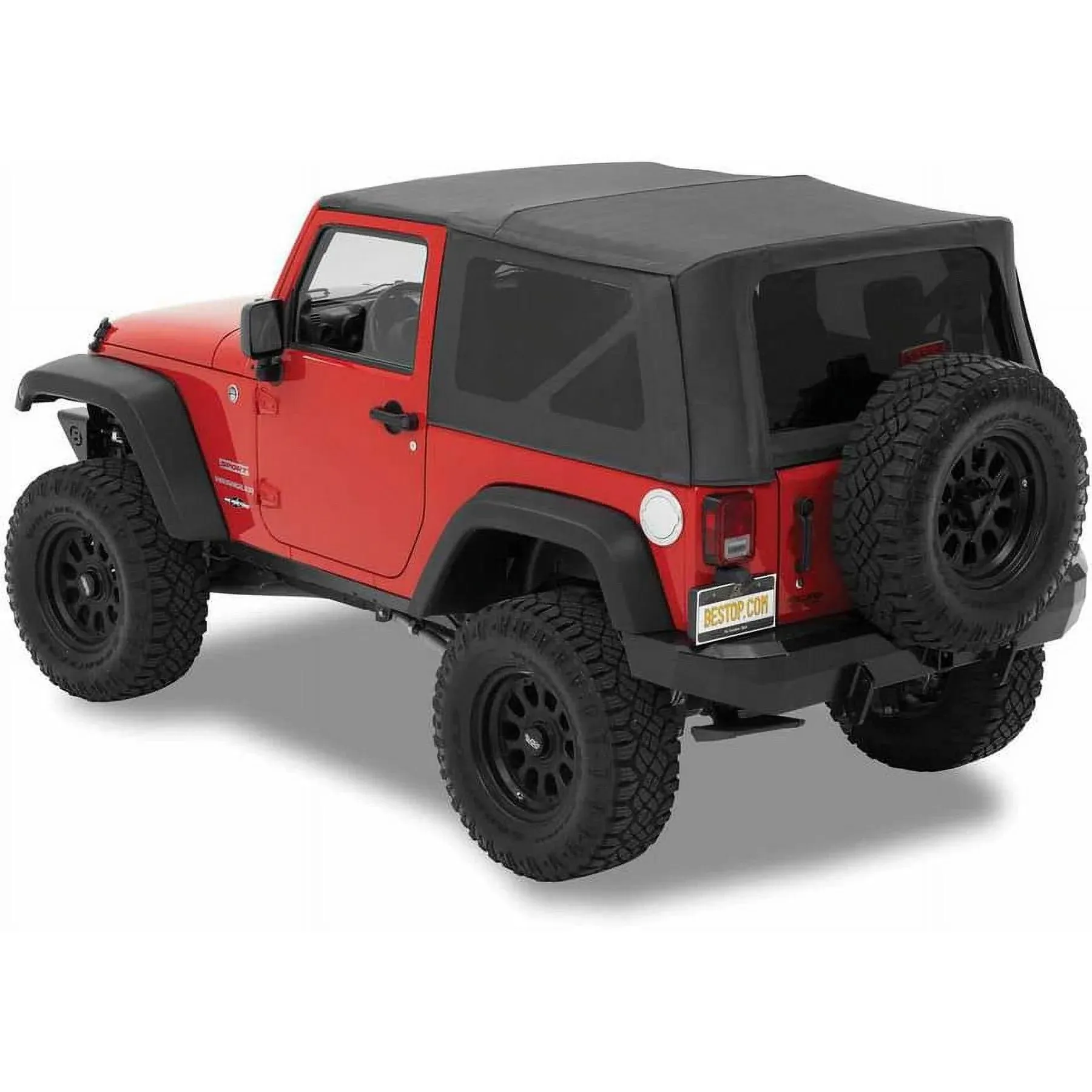 Bestop 54722-35 Supertop NX Soft Top with Tinted Windows without Doors for 07-18 Jeep Wrangler JK 2 Door