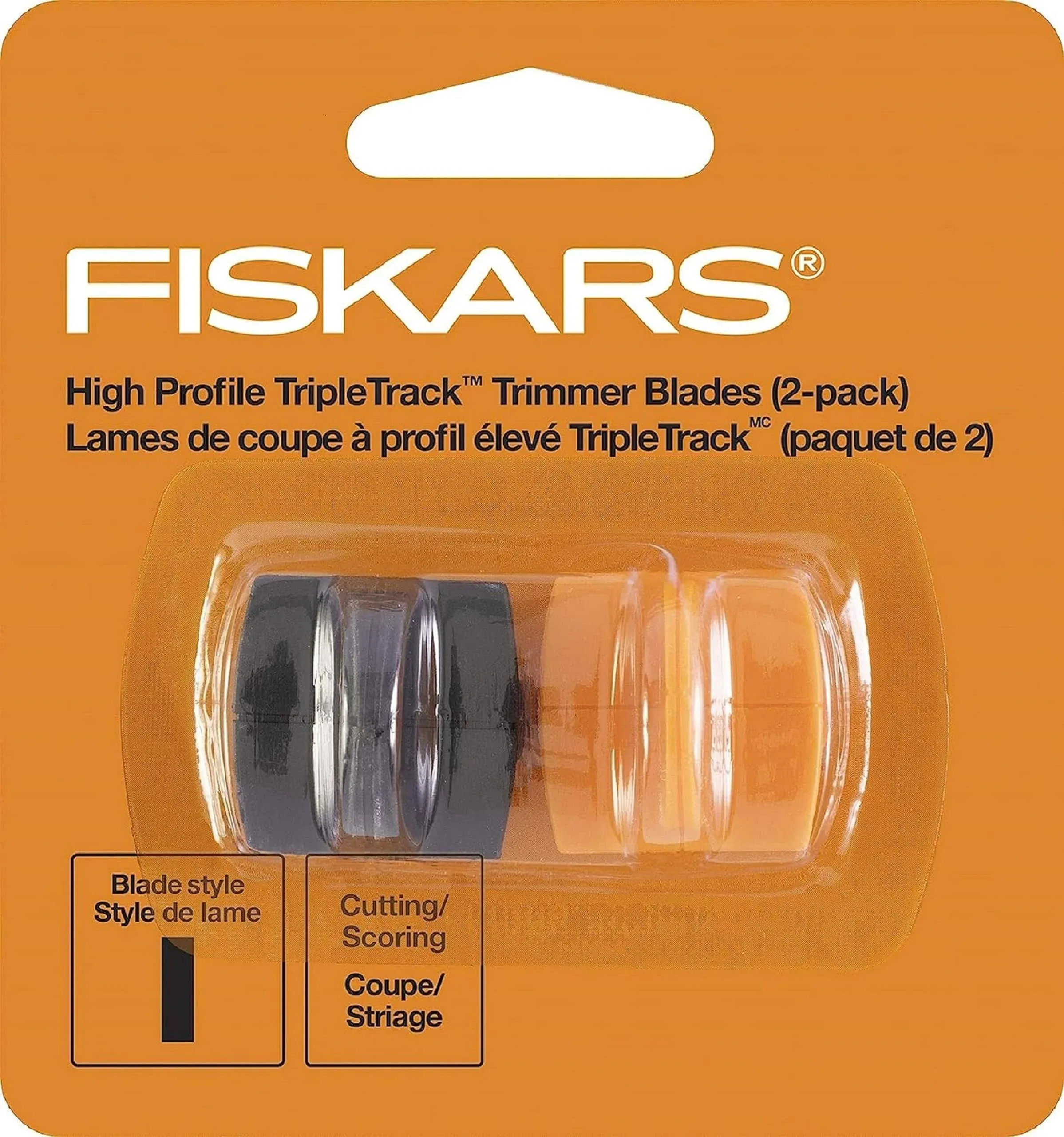 Fiskars TripleTrack High Profile Replacement Blades 2/Pkg Straight & Scoring, St