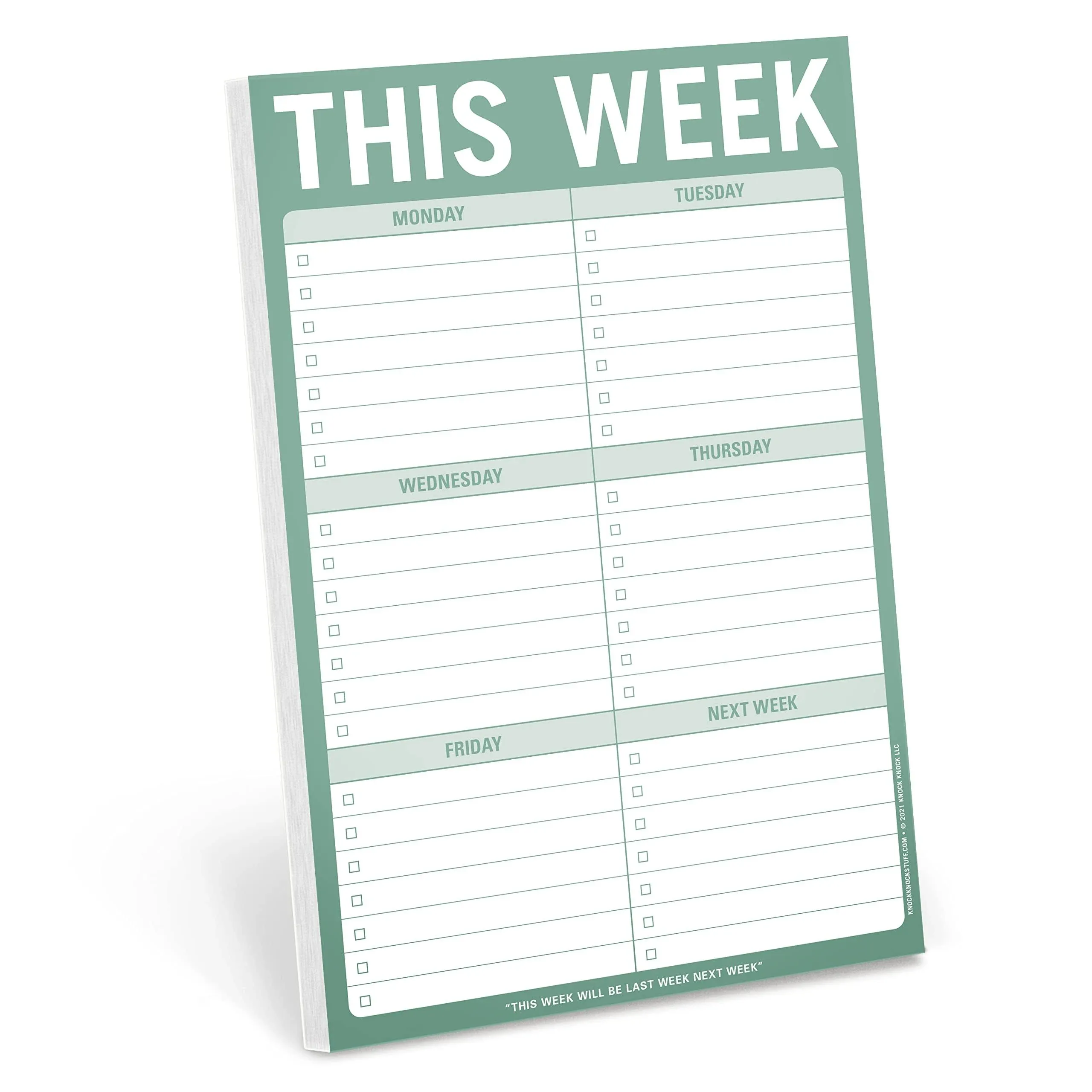 Knock Knock This Week Planning Pad (Sage Green)